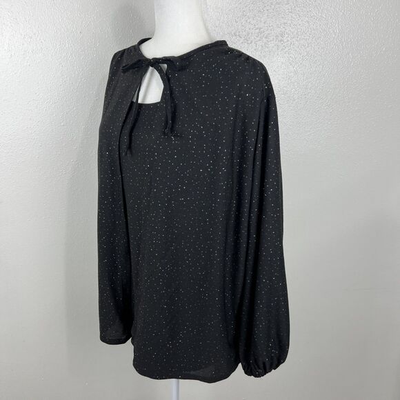 Ample Togs 2 Piece Cardigan Tank Top Set Women Extra Large Black Sparkly Shiny - Picture 4 of 16